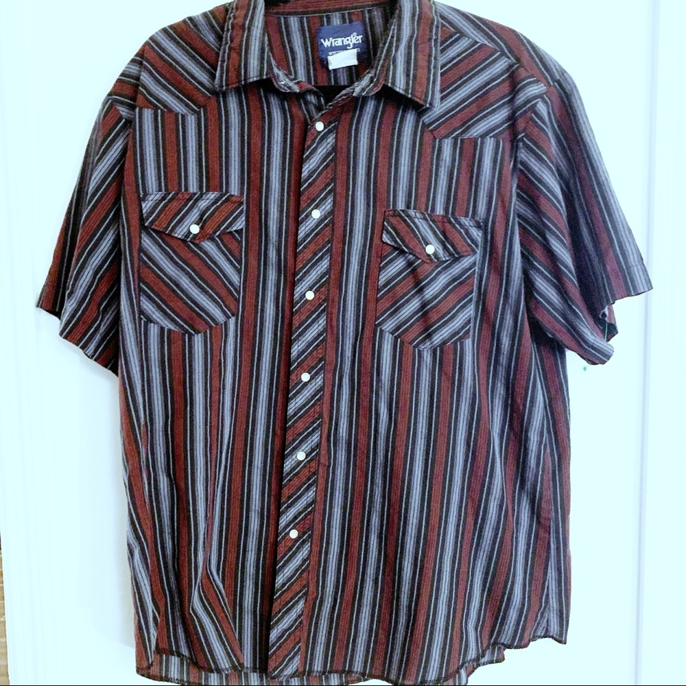 Wrangler pearl snap cowboy vintage shortsleeve